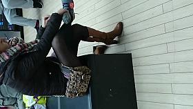 candid pantyhose tights while i was shopping