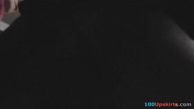 Slim, perfectly shaped butt in the real upskirt video