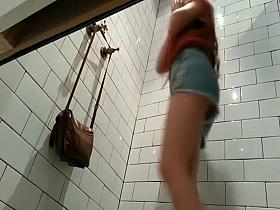 Cute teenage girl heard the voyeur