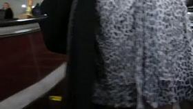 Stockings Upskirt on escalator