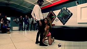 Girl sucks a lot of dick