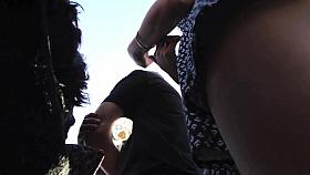 Fat ass frontal upskirt