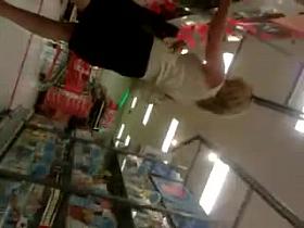 Pink thong upskirt, part 1