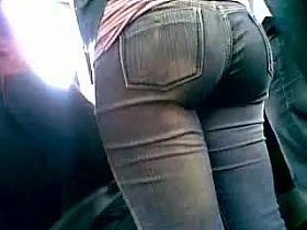 Nice Girl in bus Super Ass!!!