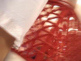 Fem in long dress beautiful up skirt caught on video