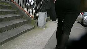 Candid big ass in tight business skirt