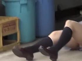 Amative Japanese schoolgirl gets masterly tricked by some sharking dude