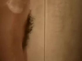 Voyeur peeps his sister while she bathes