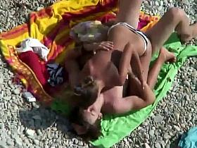 Beautiful teen girl spied during sex