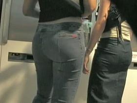Teen asses in tight pants attracting men eyes