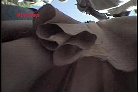 Enticing crowd upskirt of the real amateur chippy