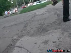 The adorable upskirt white strap for u