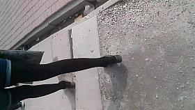 Two Friends with Spandex and Stockings