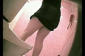 Sexy girl took off panty and showed pussy pissing up skirt