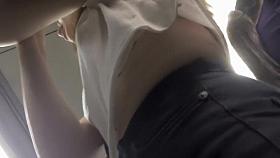 Teen's tits and bra seen in blouse