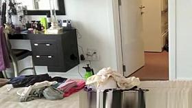 Busty milf trying lingerie