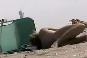 Naked Pussies at the Beach Filmed