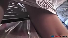 Sassy lace panty up milfs petticoat