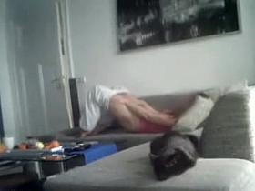 Hidden cam caught a cute girl masturbate