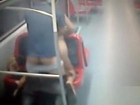 Sex on a mostly empty subway train