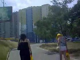 girl in white shorts