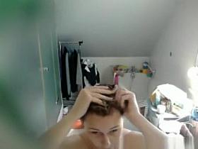 Busty wife out of shower