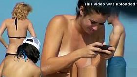 beautiful boobs at beach