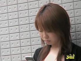 Hot classy babe got top sharked while she waited for a cab