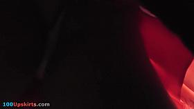 Hotty in pink costume with strap up petticoat