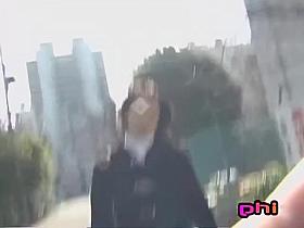 Kinky sharking video showing a lovely Japanese girl