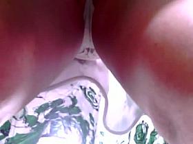 Sexy upskirt video with a chick made by a real voyeur