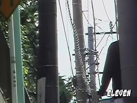 Beautiful Asian nurse was skirt sharked by some stranger