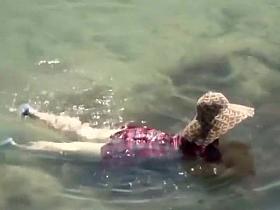 Dressed mature lady sucks her husband