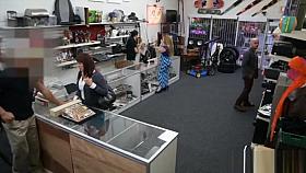 Milf pawns her hubbys old coins for cash to bail his out