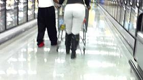 Sexy Perfect Booty Tights Up Her Ass Crack..