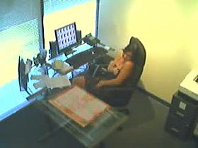 Voyeur masturbation in office