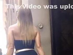 Busty MILF black dress