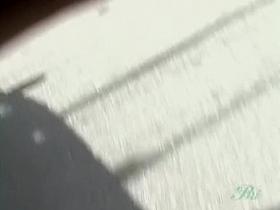 Skirt sharking frightened the lady and she ran off