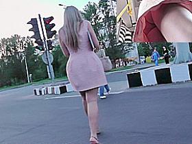 Alluring upskirt booty up mini costume