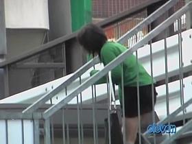 Green sweater and black skirt is a real treat for the sharks