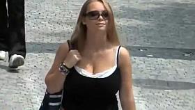 Cheeky babe with big boobs