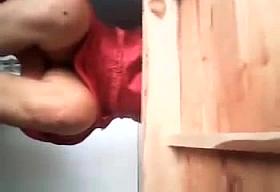 Girl in Red Miniskirt upskirt