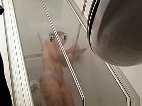 Piss and shower caught by hidden cam