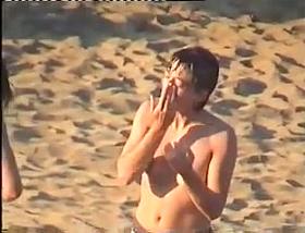 Changing at the beach