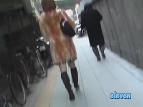 Skirt sharking video showing a graceful Japanese girl