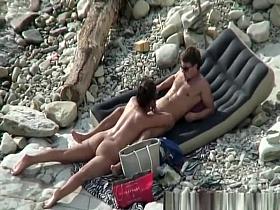 Beach reading and blowjob