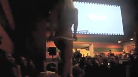 Naughty nurse striptease show for the guys