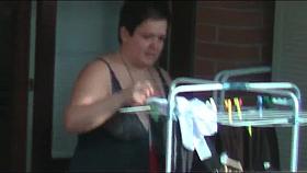 Big Tit Neighbor on balcony