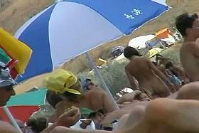 Amazing nudist girls on a hidden beach voyeur vid