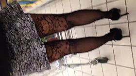 my wife walking in a market